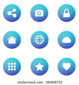 Icons set for web and mobile phone.