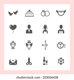 wedding reception icon images stock photos vectors shutterstock https www shutterstock com image vector icons set wedding love celebration 203056438