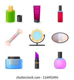 Icons set woman accessories