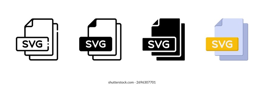 ícones com vários estilos diferentes