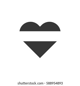 Icons in the shape of a heart. 