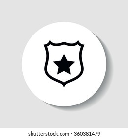 Icons Shield with star.