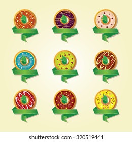 Icons for a shop selling donuts
