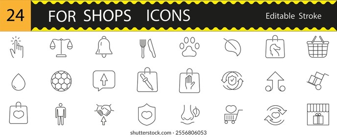 icons for shops, edit strokes