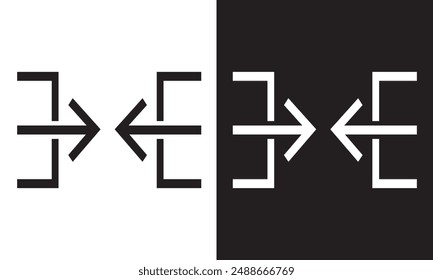 icons sign in and sign out app vector symbol logout and login, arrow and door icon exit and entry. isolated on white and black background. EPS 10
