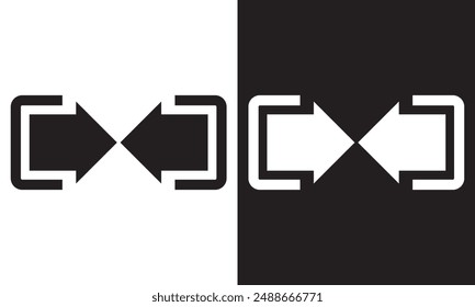 iconos Iniciar sesión y cierre la sesión App Vector símbolo de salida y Inicio de sesión, flecha y puerta icono de salida y entrada. aislado sobre fondo blanco y negro. EPS 10
