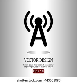 icons signal flat for Web, Mobile and business