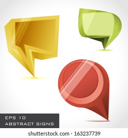 icons signs frames infographic set vector