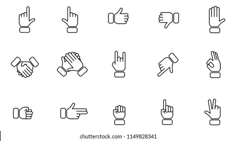 Icons Signs Hands Stock Vector (Royalty Free) 1149828341 | Shutterstock