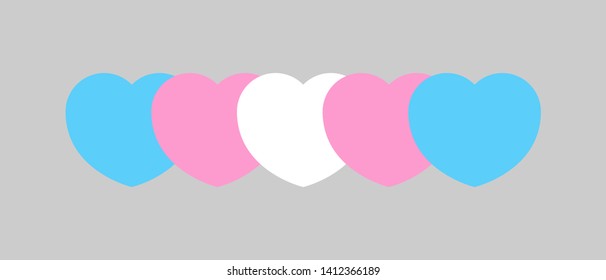 Icons and signs LGBT community. Flag of transgender. Symbols of the community. Against discrimination