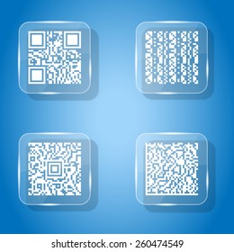 ICONS SIMPLE QR CODE GLASS