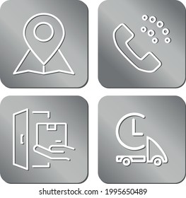 icons for the site vector address letter phone contacts
