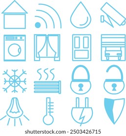 icons for smart home system, intelligent service technology