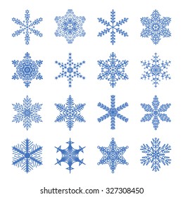 Icons snowflakes