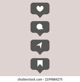 icons for social media posts. frames and symbols in gentle shades