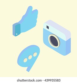 Icons of social network. volume icons