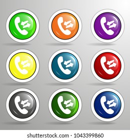 Icons for social networking vector illustration in flat