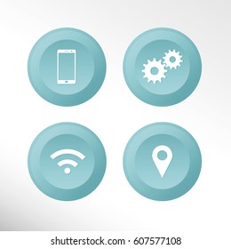 Icons for social networking vector illustration
