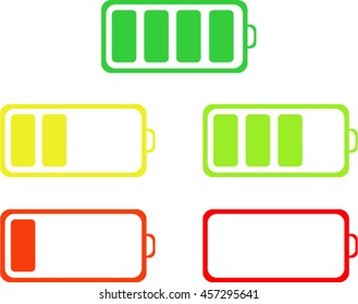 Icons sowing different charge status in an electric battery