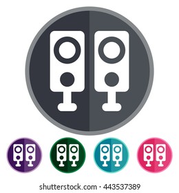 icons speakers flat for Web, Mobile and business