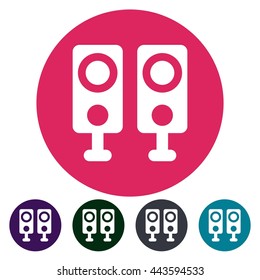 icons speakers flat for Web, Mobile and business