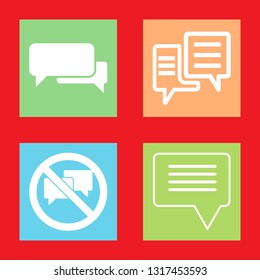 Icons for speech bubble, vector illustration in flat, EPS10.