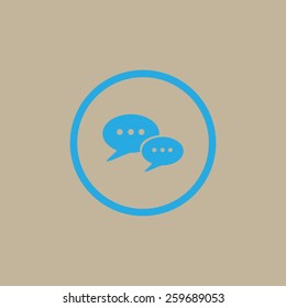 Icons With Speech . Vector illustration