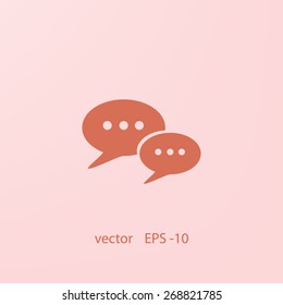 Icons With Speech . Vector illustration