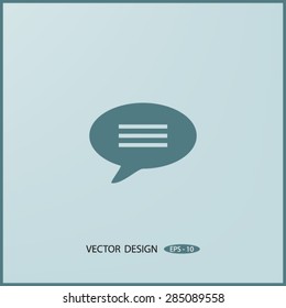 Icons With Speech . Vector illustration