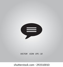 Icons With Speech . Vector illustration