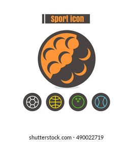 icons sport colorful design vector line black on white background