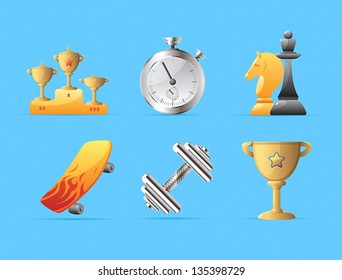 Icons for sport. Vector illustration.