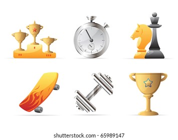 Icons for sport. Vector illustration.