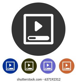 icons square video for Web, Mobile and business