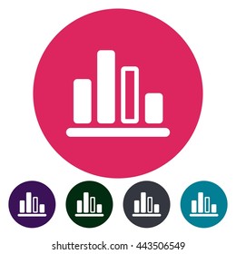 icons statistics flat for Web, Mobile and business