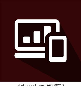 icons statistics smartphone for Web, Mobile and business