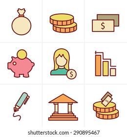 Icons Style banking icons