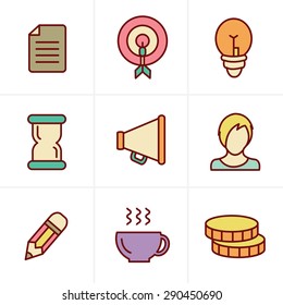 Icons Style   Business Icons Set, Vector Design