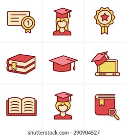 Icons Style Education icons set.