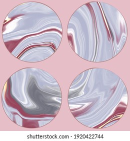 Icons in the style of fluid art. Flows of paints. The texture of the paints. Illustrations in the style of fluid art. Abstract image of paints.