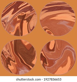 Icons in the style of fluid art. Flows of paints. The texture of the paints. Illustrations in the style of fluid art. Abstract image of paints.