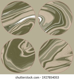 Icons in the style of fluid art. Flows of paints. The texture of the paints. Illustrations in the style of fluid art. Abstract image of paints.