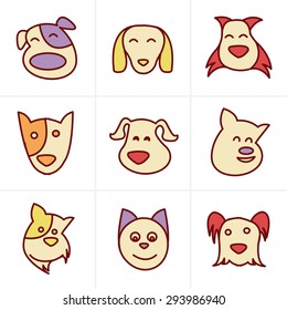Icons Style Icons Style  fun dog icon vector