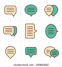 Icons Style Speech bubble icon set