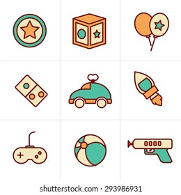 Icons Style Icons Style  toy icons, mono vector symbols