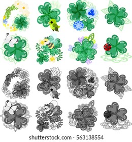 The icons of stylish clover broach