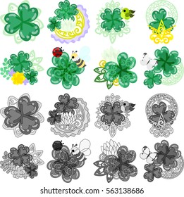 The icons of stylish clover broach