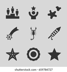 icons such as scorpion, fireworks, cookie, ranking, starfish, award