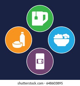 icons such as vending machine, tea cup, drink and food