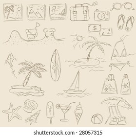Icons - summer&beach (Set 3)